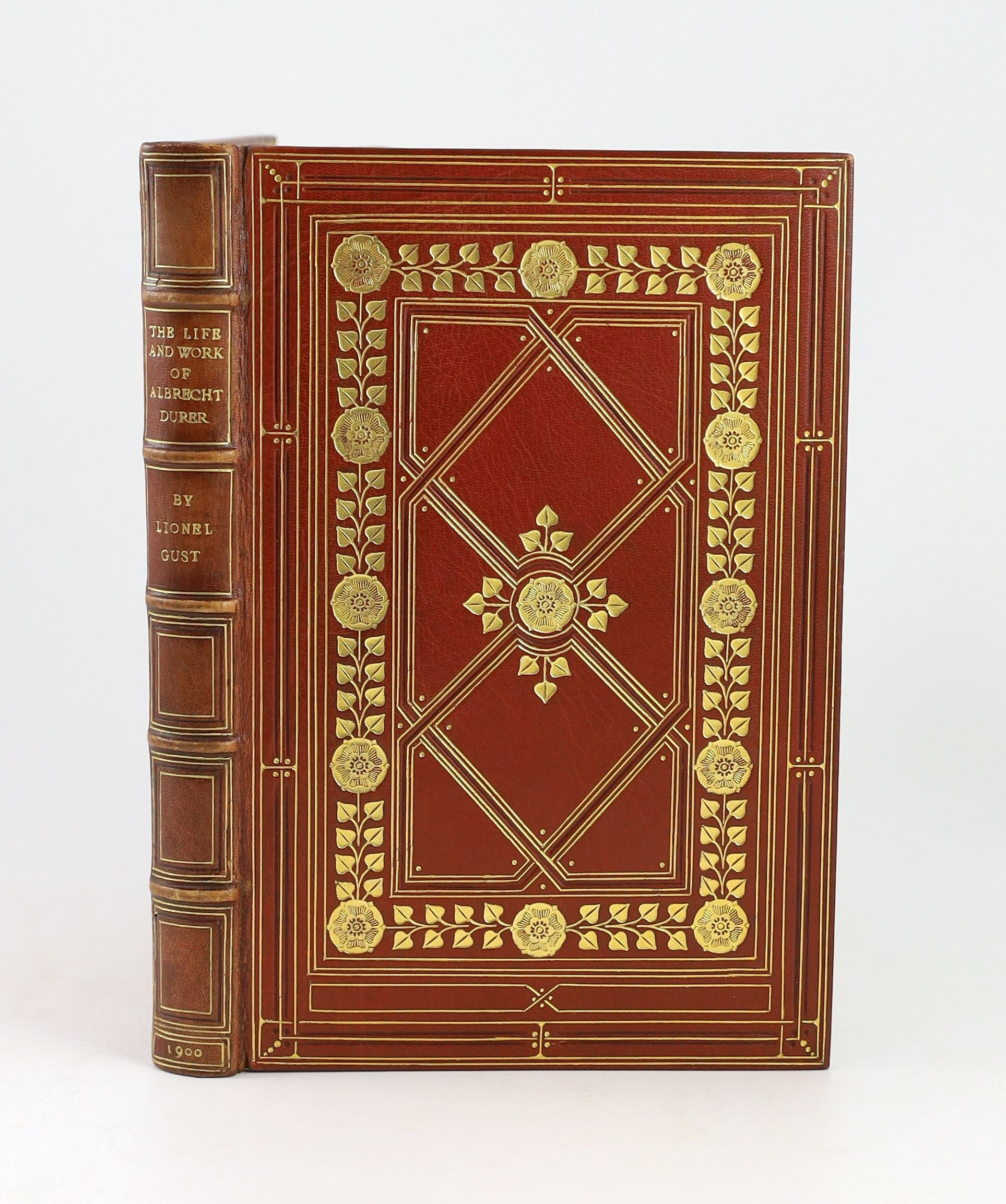Cust, Lionel - Albrecht Durer, a Study of His Life and Work, 8vo, red morocco gilt by A.J. Vaughan, dated 1912, Seely and Co., Limited, London, 1900